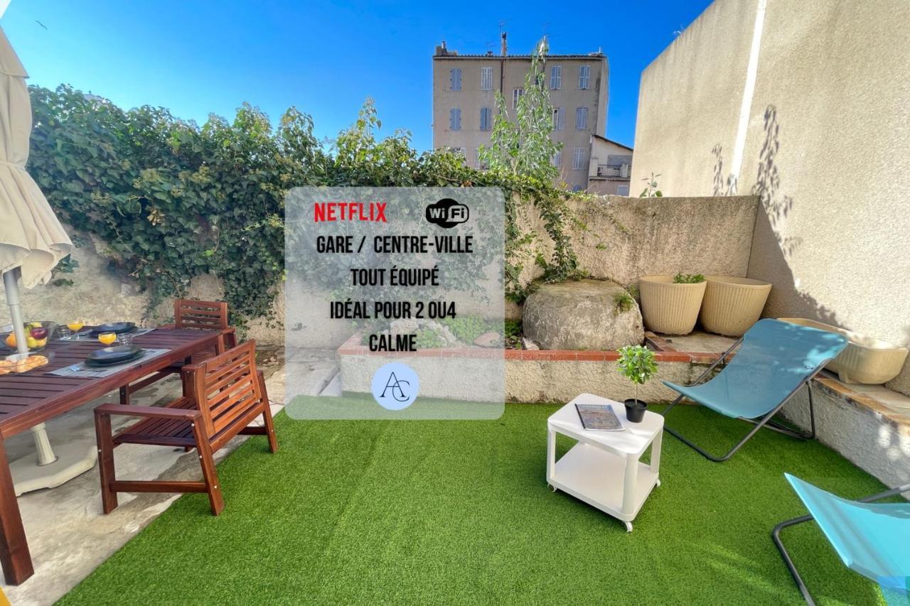 Le Grand Bleu Terrasseclimwifinetflix Proche Gare-Centre Lägenhet Marseille Exteriör bild